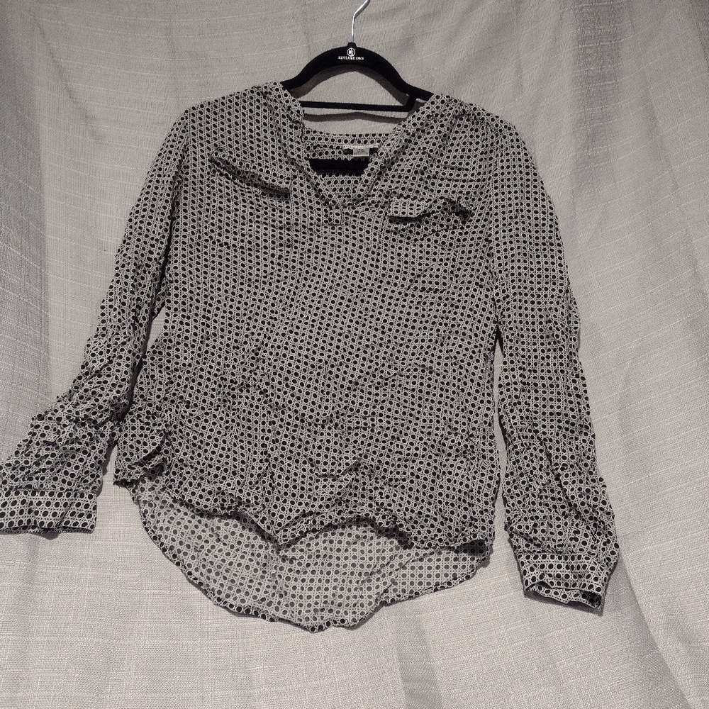 Printed dress blouse